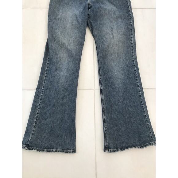 Cache Vintage Denim Jeans Straight Leg Mid Rise Studded Stretch Blue - Picture 5 of 11